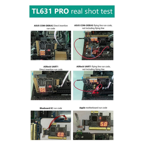 TL631 Pro LPC-DEBUG Diagnostic Card+Expansion Card PCI PCI-E 1