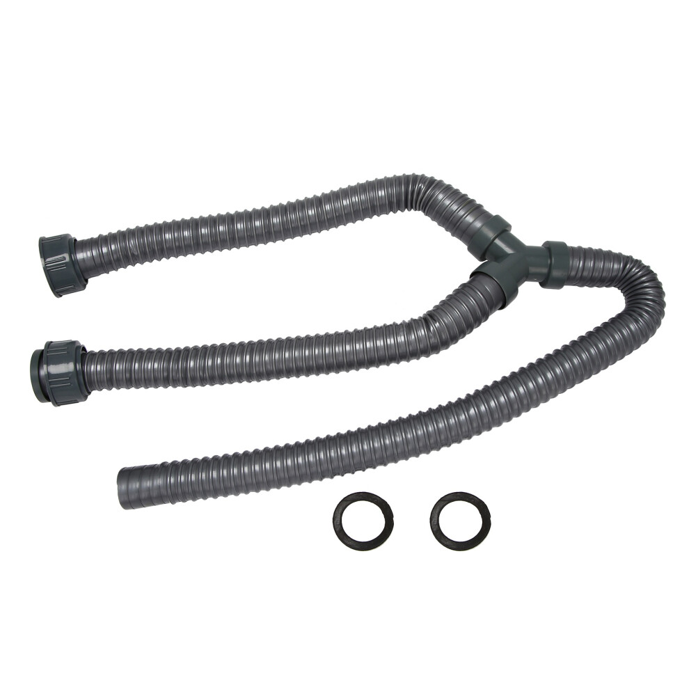 3.3Ft Washing Pvc Y Shaped Drain Discharge Hose Pipe Connector 4851267446997