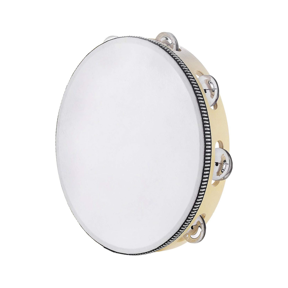 Tambourine for Adults 10 Inch Hand Held Drum Bell