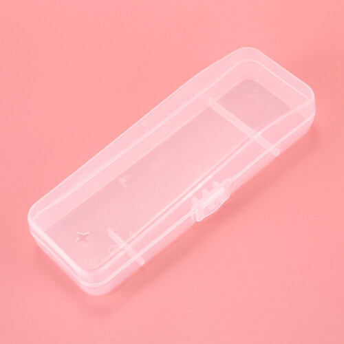 1 Pcs Storage Box Men Shaver Case Transparent Plastic Case 2
