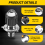 H4 Motorcycle Mini LED Projector Bulbs Dual Colors Scooter E-Bikes 4