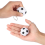 24 Pack White Soccer Keychains,Mini Soccer Stress Ball Keychains 5