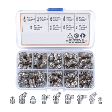 60Pcs Metric Grease Fittings Kit, Hydraulic Grease Zerk Assortment