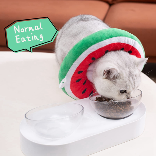 Adjustable Cat Cone Collar Soft, Recovery Collar, Watermelon Large 2