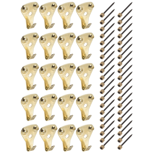 20 Pack 50 Lbs Picture Frame Hangers Hooks with Nails, Hanging Kit 1