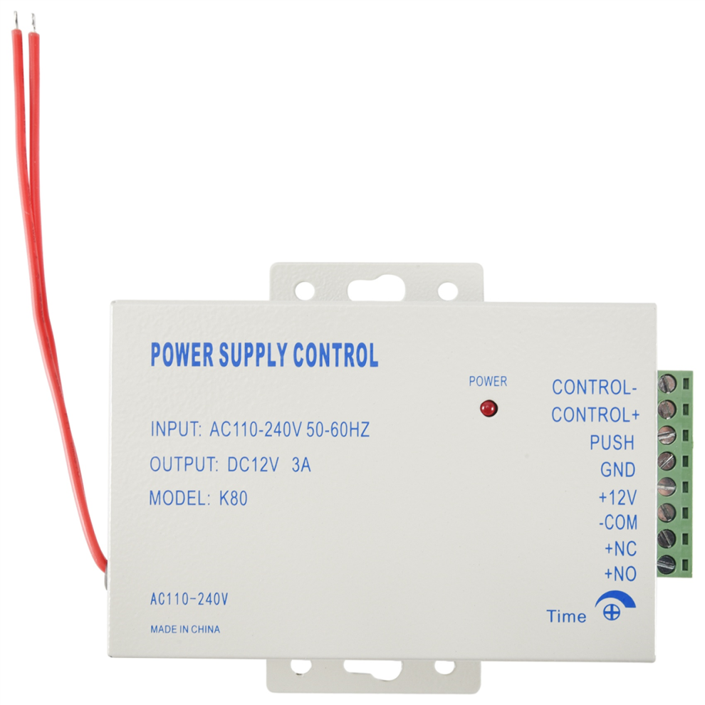 K80 Door Access System Electric Power Supply Control DC 12V 3A