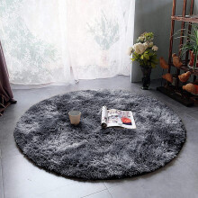 (Charcoal, 120 x 120 cm (4 x 4 ft)_Round Rug ) Thick Shaggy Non Slip Rugs Living Room Area Rugs Hallway Runner Round Rugs & Door Mats