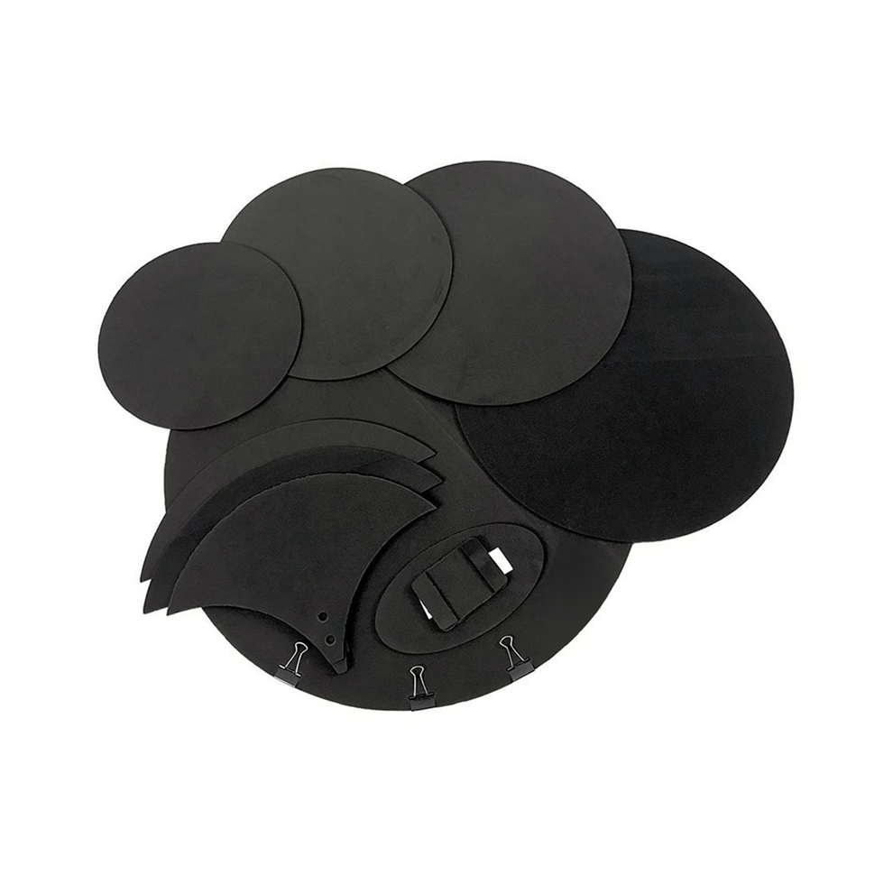 10Pcs Drum Mute Pads Kit Bass Snare Drum Sound Off Mute Muffler Set