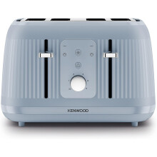 Toaster, 4 Slot Toaster, Reheat, 5 Browning Settings, Defrost and Cancel Functions, Pull Crumb Tray, TFP09.000BL, 1800W, Stone Blue
