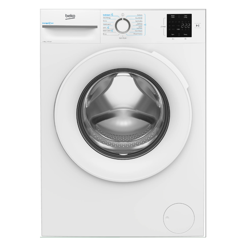 Beko EnergySpin BM3WT3941W 9kg Washing Machine with 1400 rpm - White - A Rated