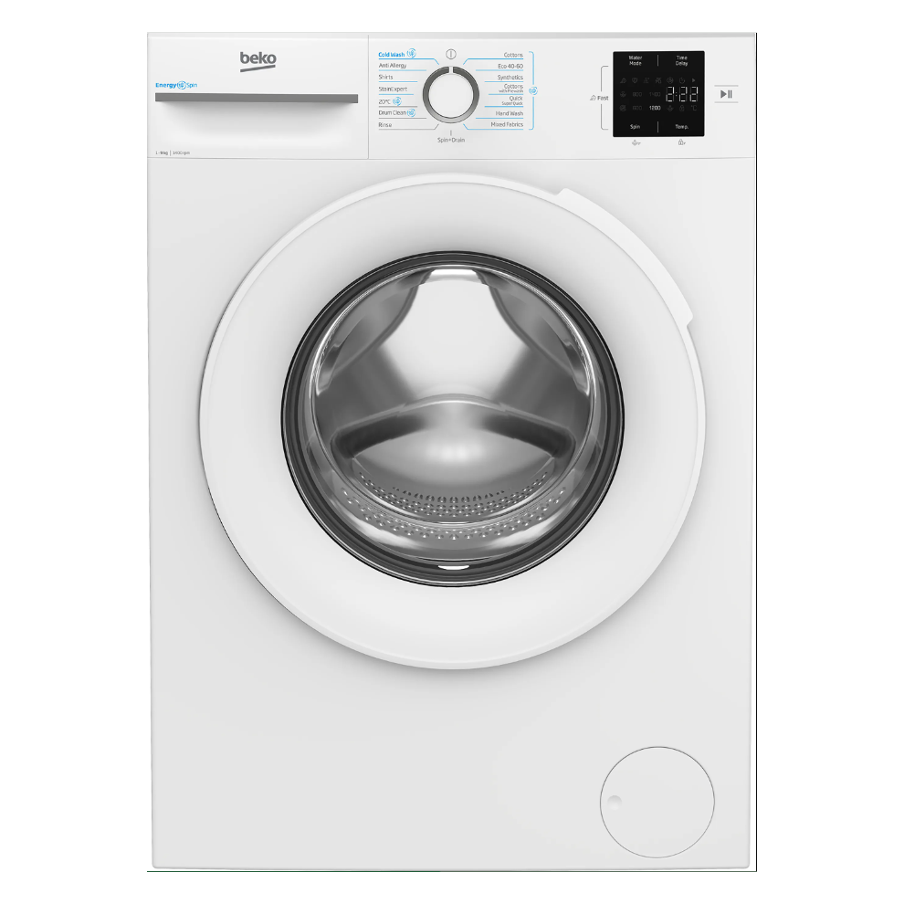 Beko Energyspin Bm3wt3941w 9Kg Washing Machine With 1400 Rpm - A Rated White