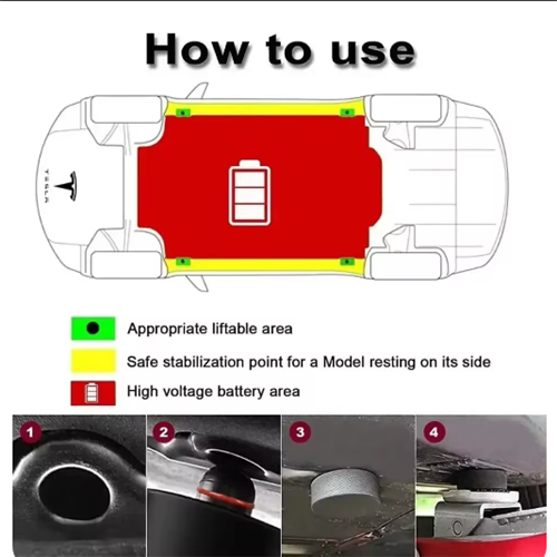 Jack Lift Pad Point Adapter For Tesla Model 3 Model Y Model S Model X 2