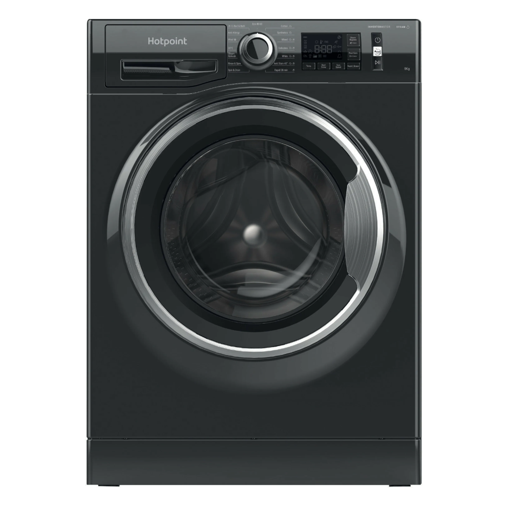 Hotpoint ActiveCare NM11 948 BC A UK 9kg Washing Machine with 1400 rpm - Black - A Rated