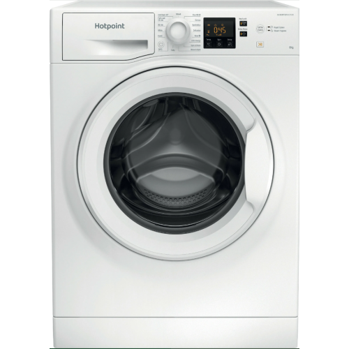 Hotpoint NSWM 846 W UK Anti-Stain 8kg Washing Machine, 1400rpm, A Rated, White - Steam Hygiene & Refresh