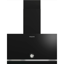 Hotpoint PHVP62FLMK 60 cm Angled Chimney Cooker Hood - Black