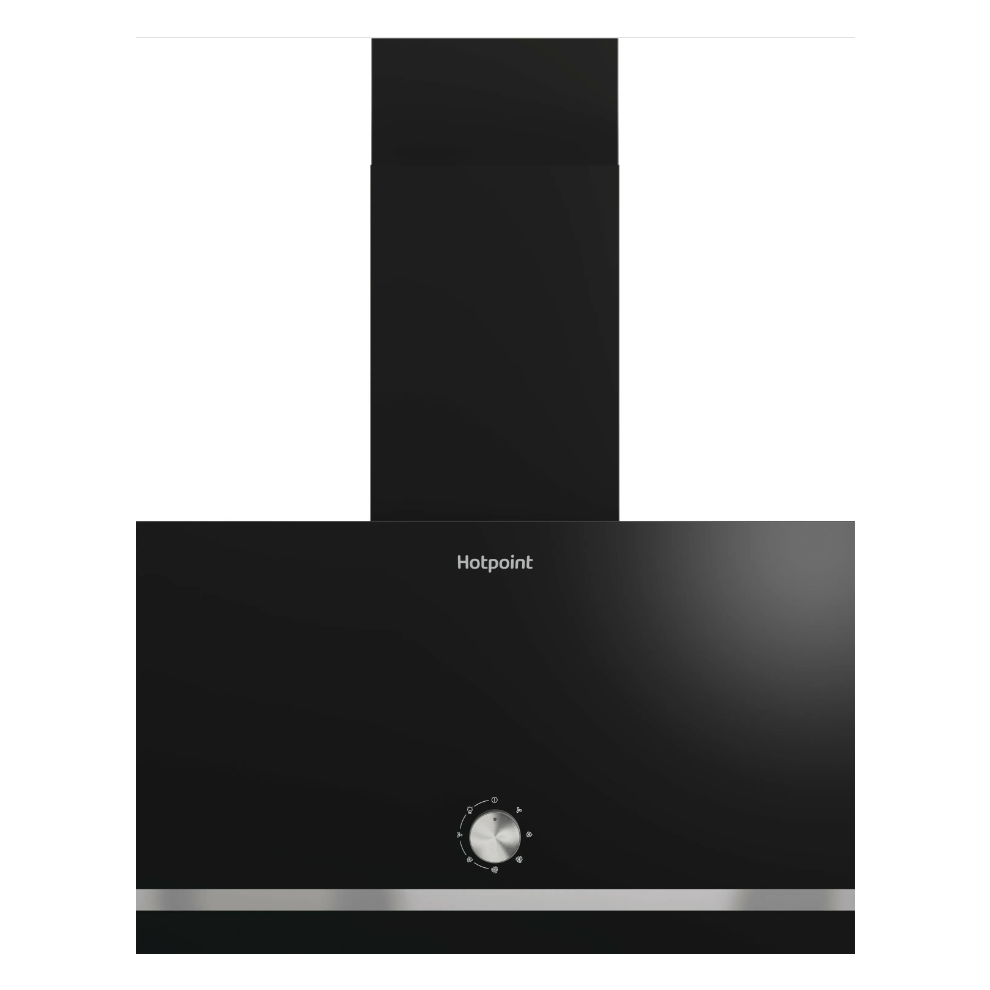 Hotpoint PHVP62FLMK 60 cm Angled Chimney Cooker Hood - Black