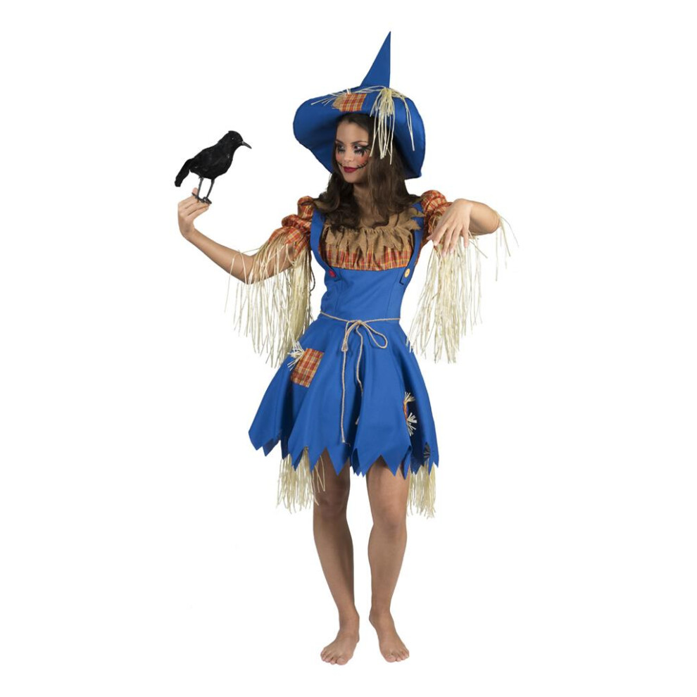 Funny Fashion (Uk 16-18) Ladies Scarecrow With Straw Trim - Wizard Of Oz