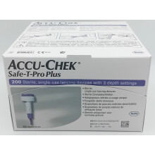 Accu-Chek Safe T Pro Plus Box of 200 - REF: ROCHE03603539150
