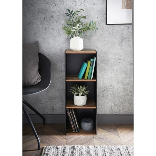 Rustic Coberg 3Tier Shelf Shelving Display Storage Unit Wood Furniture