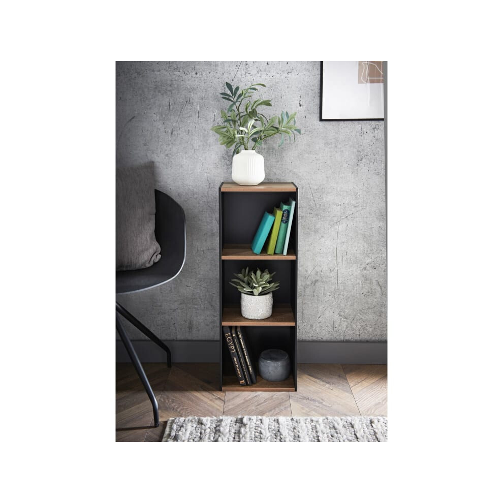 Werhomeshowroom Rustic Coberg 3Tier Shelf Shelving Display Storage Unit Wood Furniture