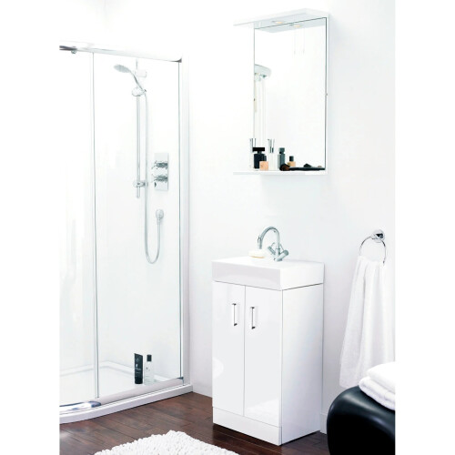 Nuie Mayford 450mm Floor Standing Basin Unit Gloss White 1
