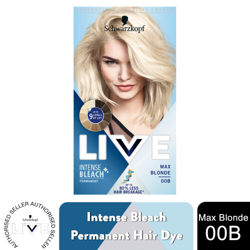 Schwarzkopf Schwarzkopf LIVE Intense Lightener 00B Max Blond Permanent Hårfarve 2