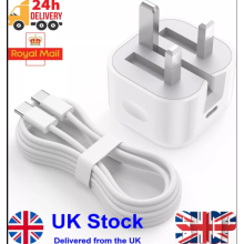 iPhone 15 Fast Charger Plug and Cable (Braided) 20W USB C Fast Charger