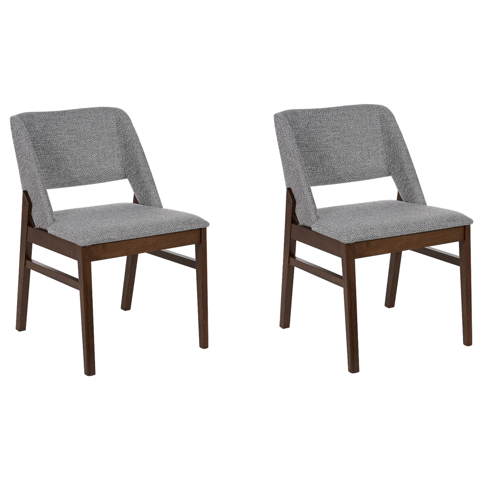 Set of 2 Dining Chairs BELLA Light Grey
