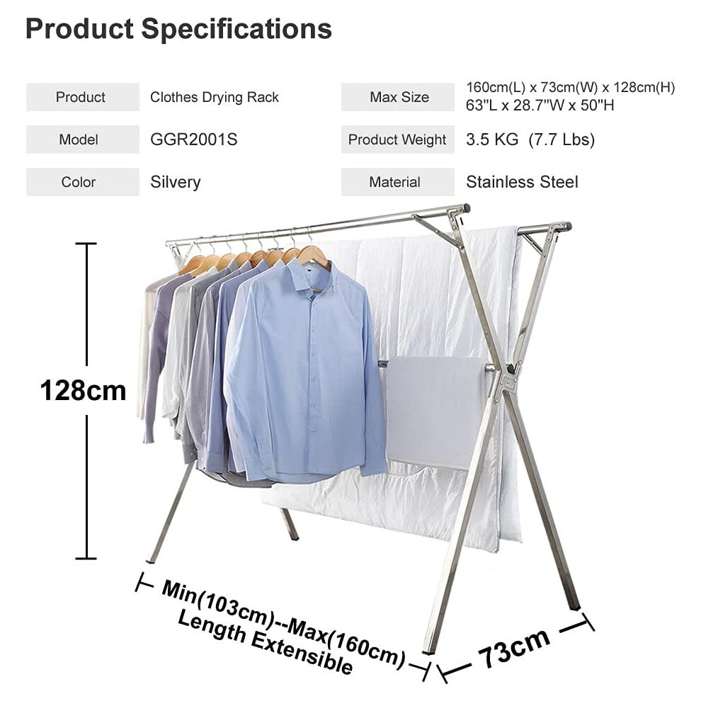OPENED BOX NEVER USED GISSAR Clothes Airers,Foldable Clothes Drying Rack