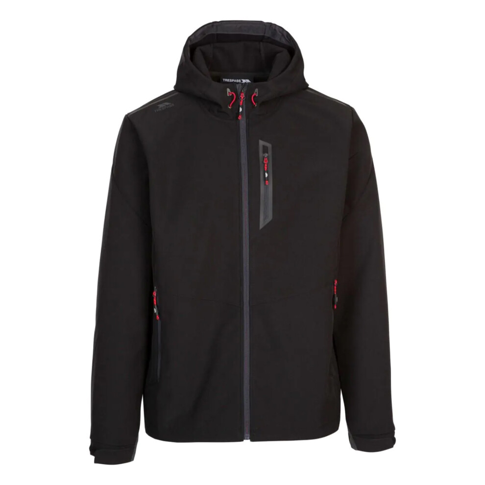 (S, Black) Trespass Mens Alwero Softshell Hybrid Jacket