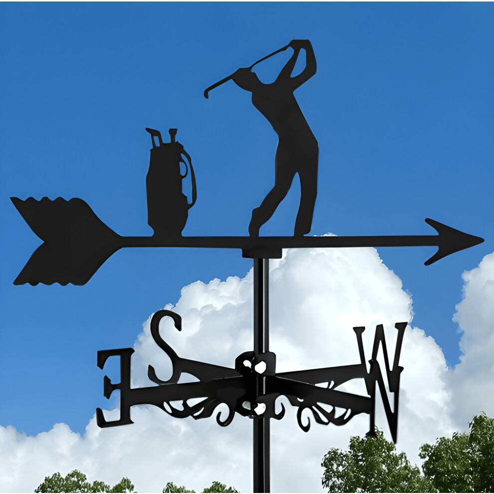 Skesrjtop (Golf) Halloween Knight Weathervane: Metal Skeleton Holiday Outdoor Decor For Yard, Garden, And Festive Atmosphere