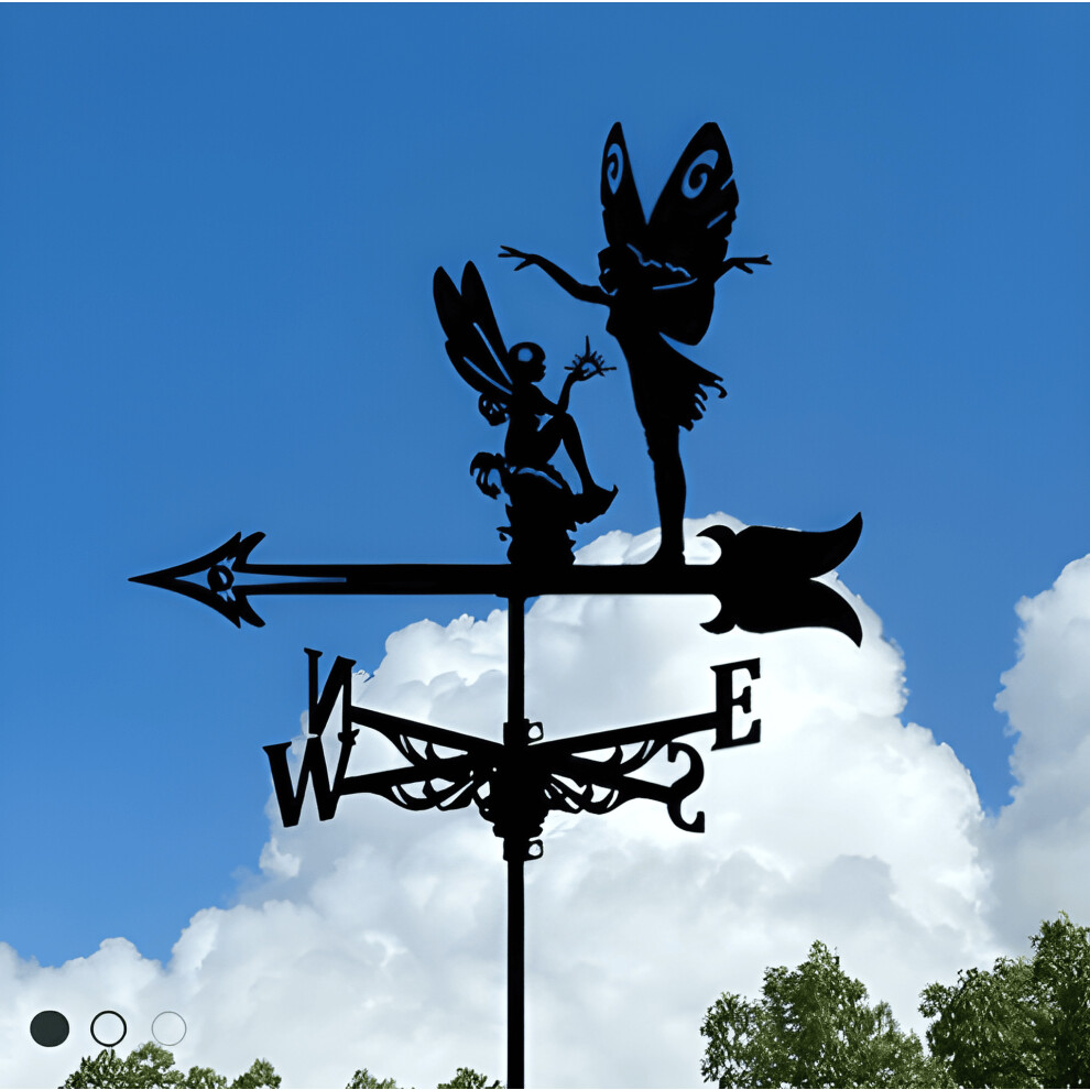 Skesrjtop (Flower Fairy) Halloween Knight Weathervane: Metal Skeleton Holiday Outdoor Decor For Yard, Garden, And Festive Atmosphere