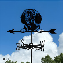 (Tibetan mastiff) Halloween Knight Weathervane: Metal Skeleton Holiday Outdoor Decor for Yard, Garden, and Festive Atmosphere