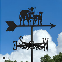 (Two sheep) Halloween Knight Weathervane: Metal Skeleton Holiday Outdoor Decor for Yard, Garden, and Festive Atmosphere