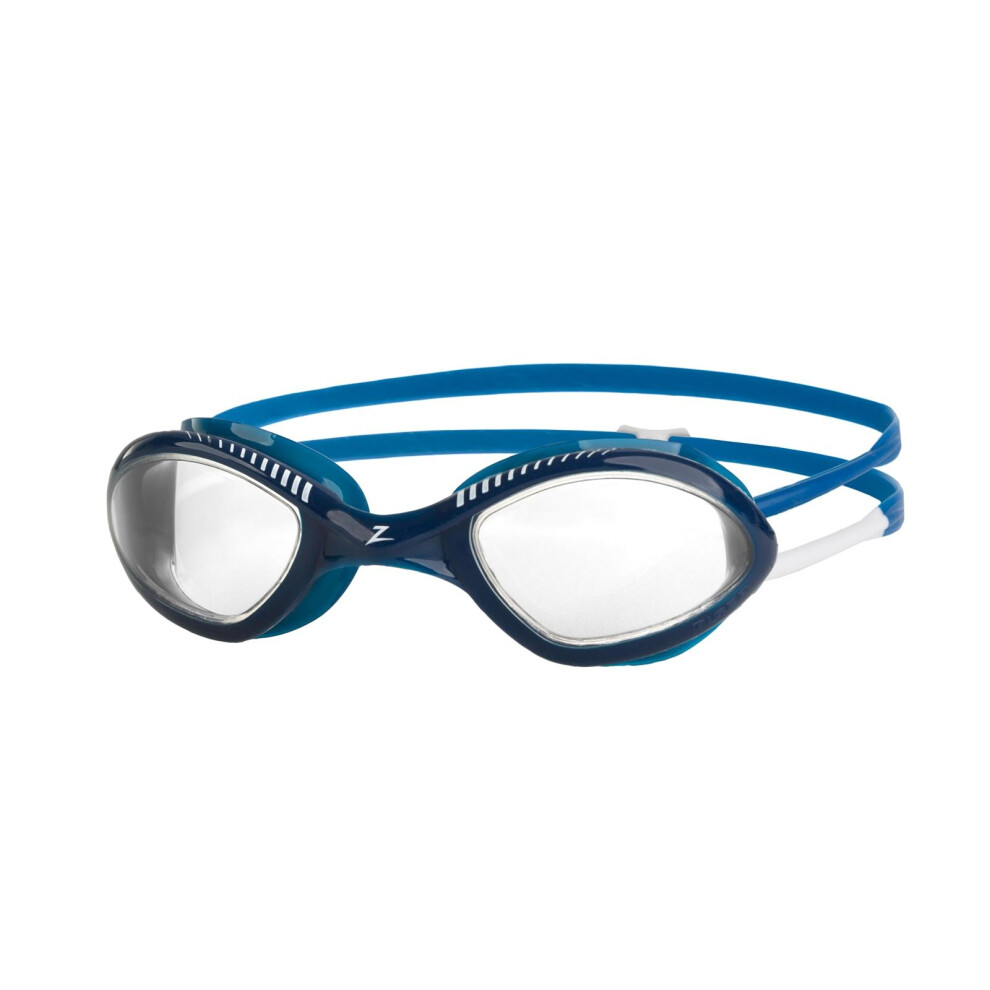 (One Size, Blue/White/Clear) Zoggs Unisex Adult Tiger SNR Swimming Goggles