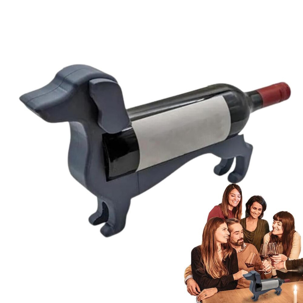 (black) Dachshund Wine Rack Holder Storage Organizer Wine Stand Desk Decor Dachshund Wine Organizer Counter Wine Rack Home Decoration-image-OPC-PF7PFBG-NEW