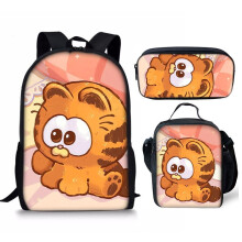 (Style 06) 3PCS Garfield Kids Backpack Student Shoulder Bags