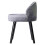 Living And Home Modern Velvet Dressing Table Stool with Black Rubberwood Legs 3