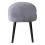 Living And Home Modern Velvet Dressing Table Stool with Black Rubberwood Legs 4