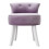 Living And Home Purple Velvet Dressing Table Stool Vanity Padded Makeup Chair 2