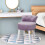 Living And Home Purple Velvet Dressing Table Stool Vanity Padded Makeup Chair 1