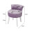 Living And Home Purple Velvet Dressing Table Stool Vanity Padded Makeup Chair 6