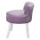 Living And Home Purple Velvet Dressing Table Stool Vanity Padded Makeup Chair 3