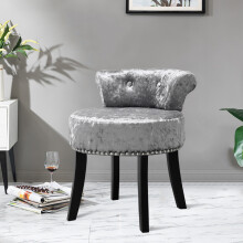 Ice Velvet Upholstery Make Up Chair Dressing Footstool