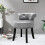 Living And Home Ice Velvet Upholstery Make Up Chair Dressing Footstool 1
