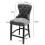 Living And Home Velvet Counter Height Upholstered Bar Stool, Dark Grey 5