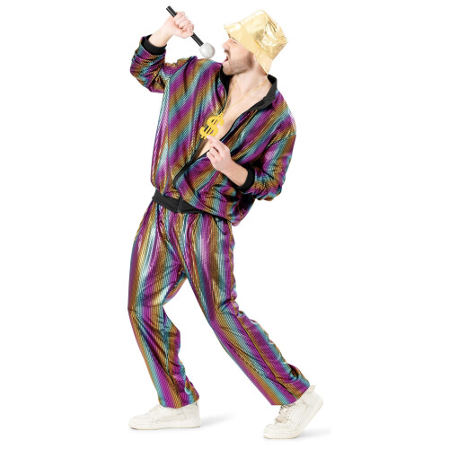 (42/44" chest ) 80's Rainbow Jogging Suit / Shell Suit