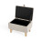 Living And Home (Beige) Storage Ottoman Storage Box Footstool Chair Bench 7