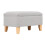 Living And Home (Light Grey) Footstool Storage Box Unit Bench Chair Ottoman Pouffe Seat Foot Rest Stool 5