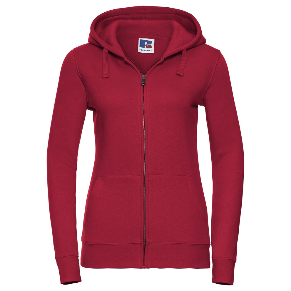 (XL, Classic Red) Russell Womens/Ladies Authentic Full Zip Hoodie